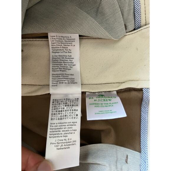 J.Crew Broken In 484 Slim-fit stretch chino pant Beige Size 33x30 - Picture 14 of 15